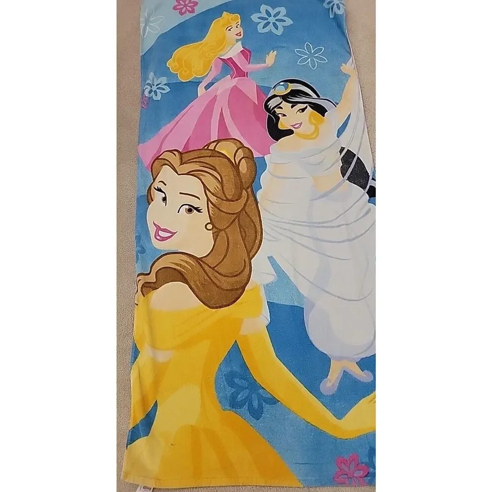 90s Disney Princess Beach Towel Jasmine Sleeping Beauty Belle Disney Store
